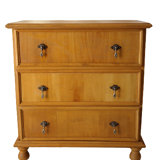 Small dresser in vintage blond walnut