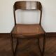 Série de 4 chaises Traîneau en osier, par Baumann