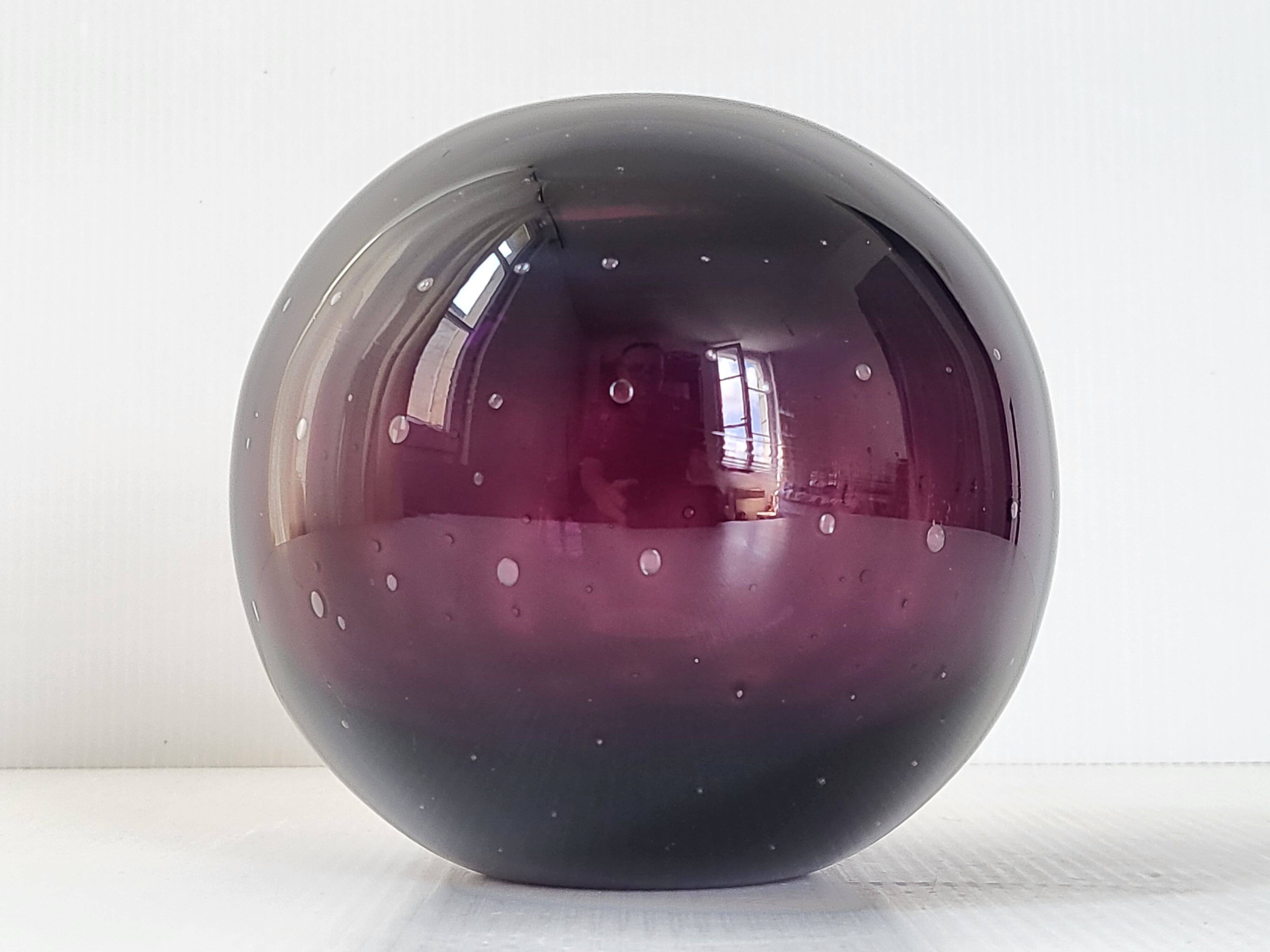 Vintage Murano glass ball vase 1960