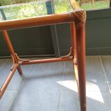 Tables gigognes en bambou rotin et verre