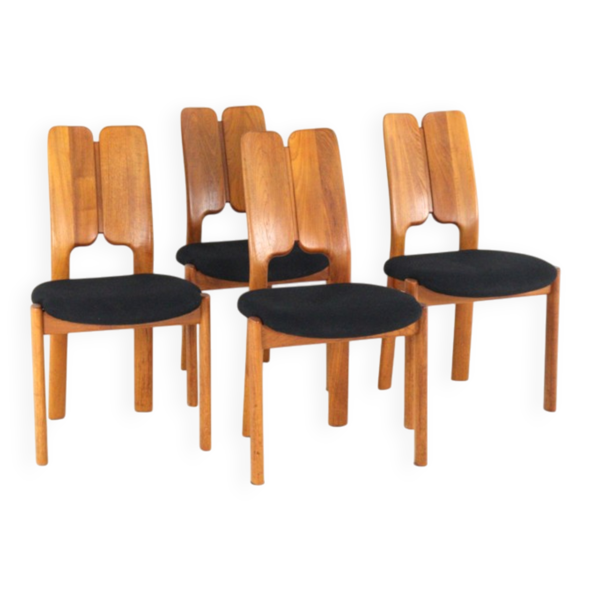 Set of 4 Danish Dining Chairs 'Ronum' - mid century modern in teak