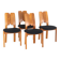Set of 4 Danish Dining Chairs 'Ronum' - mid century modern in teak