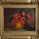 Huile sur panneau par Suefirier 1933 nature morte aux coquelicots
