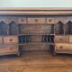Antique American desk with curtain – original model from the 1920s/30s.