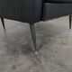 Paire de fauteuils design italien en skaï noir
