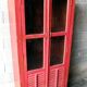 2-door red cabinet