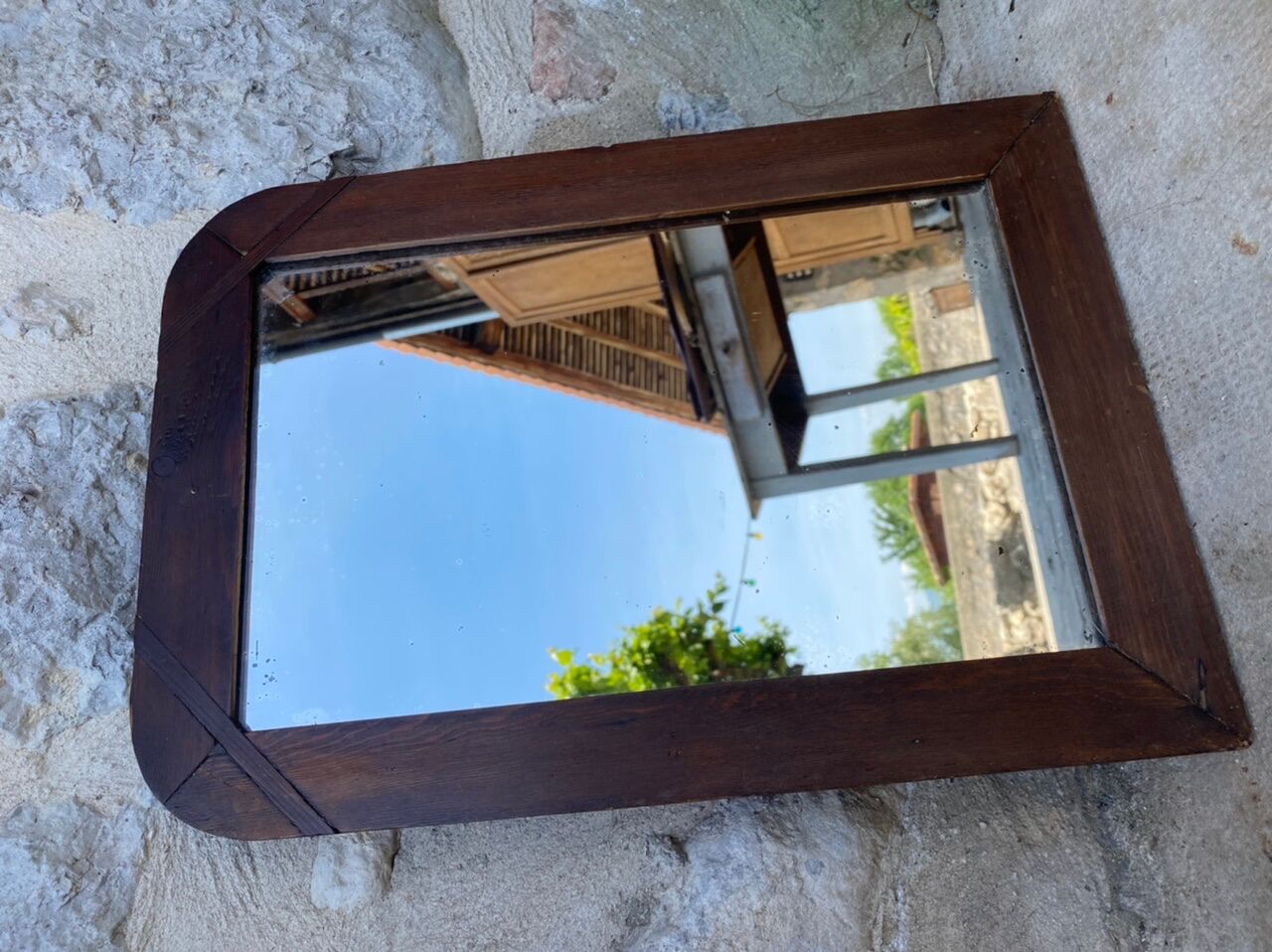 Wooden mirror 51x36cm
