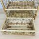 Vintage rattan wall shelf
