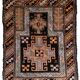 Tapis ancien de prière Baloutche fait main 66x104 cm en laine - 1C1045