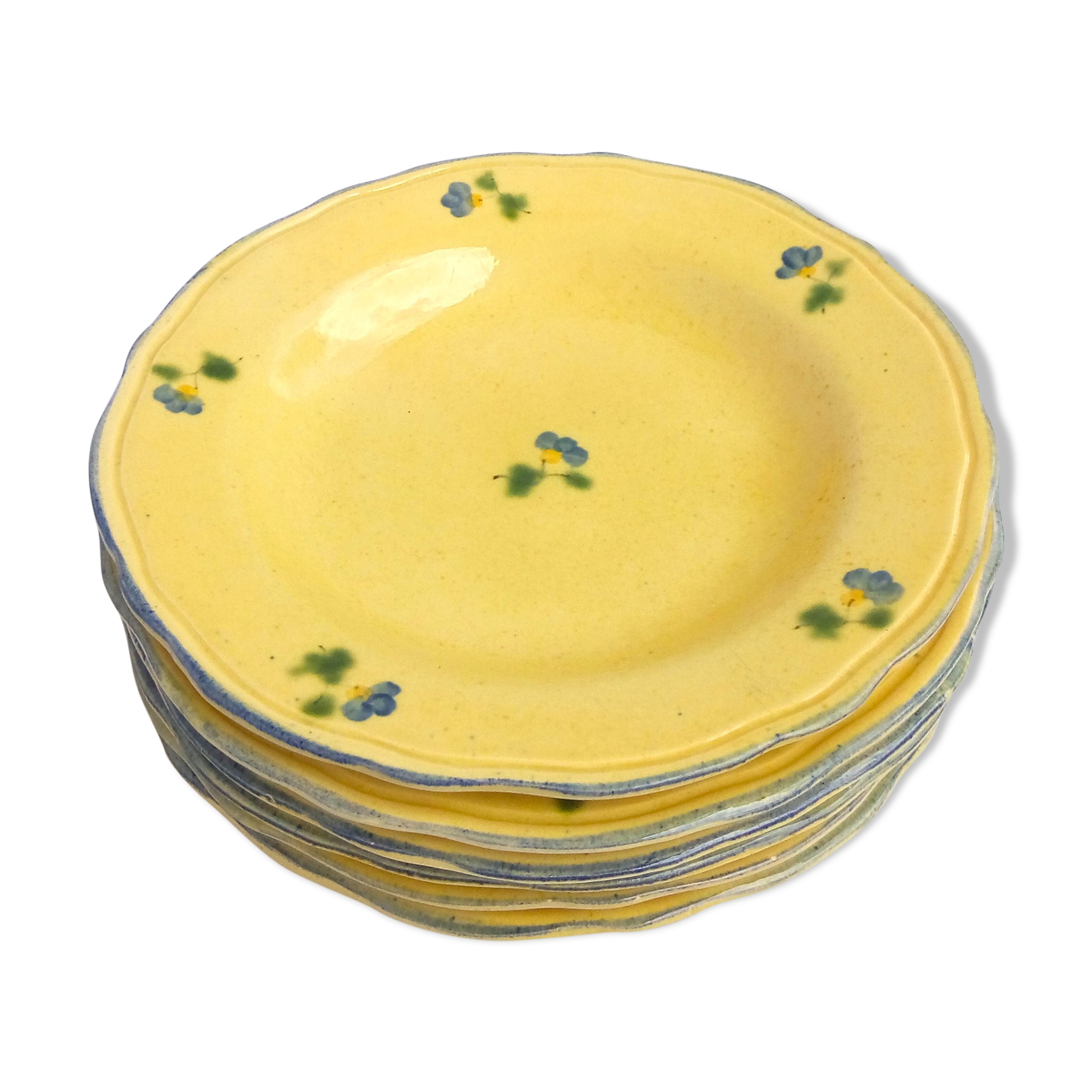 6 plates Terres de Provence yellow