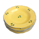 6 plates Terres de Provence yellow