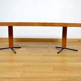 Very Large Walnut & Metal Coffee Table 1960