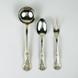 Antique silver cutlery, Italy, 1960s, set of 51.