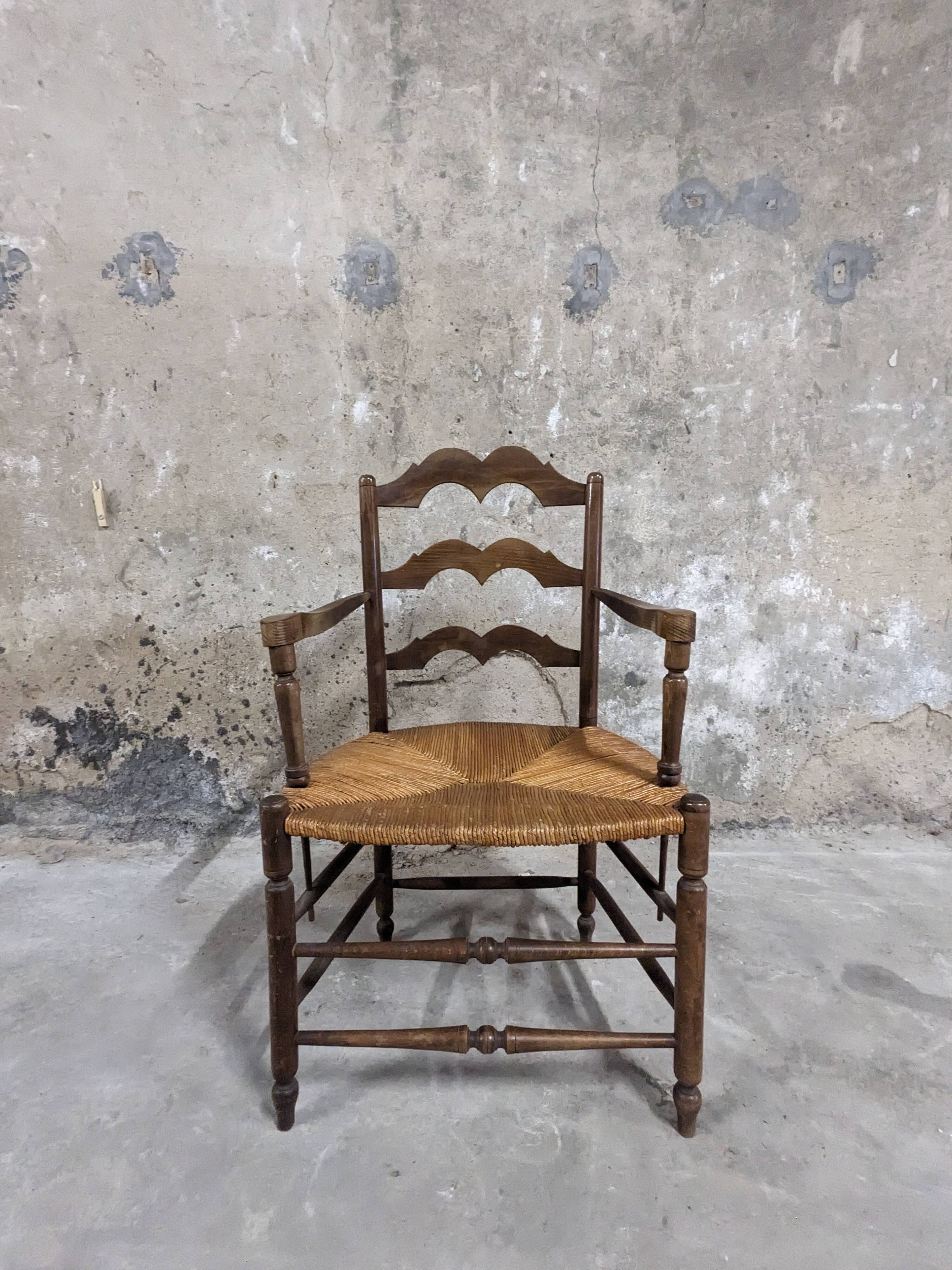 Straw armchair