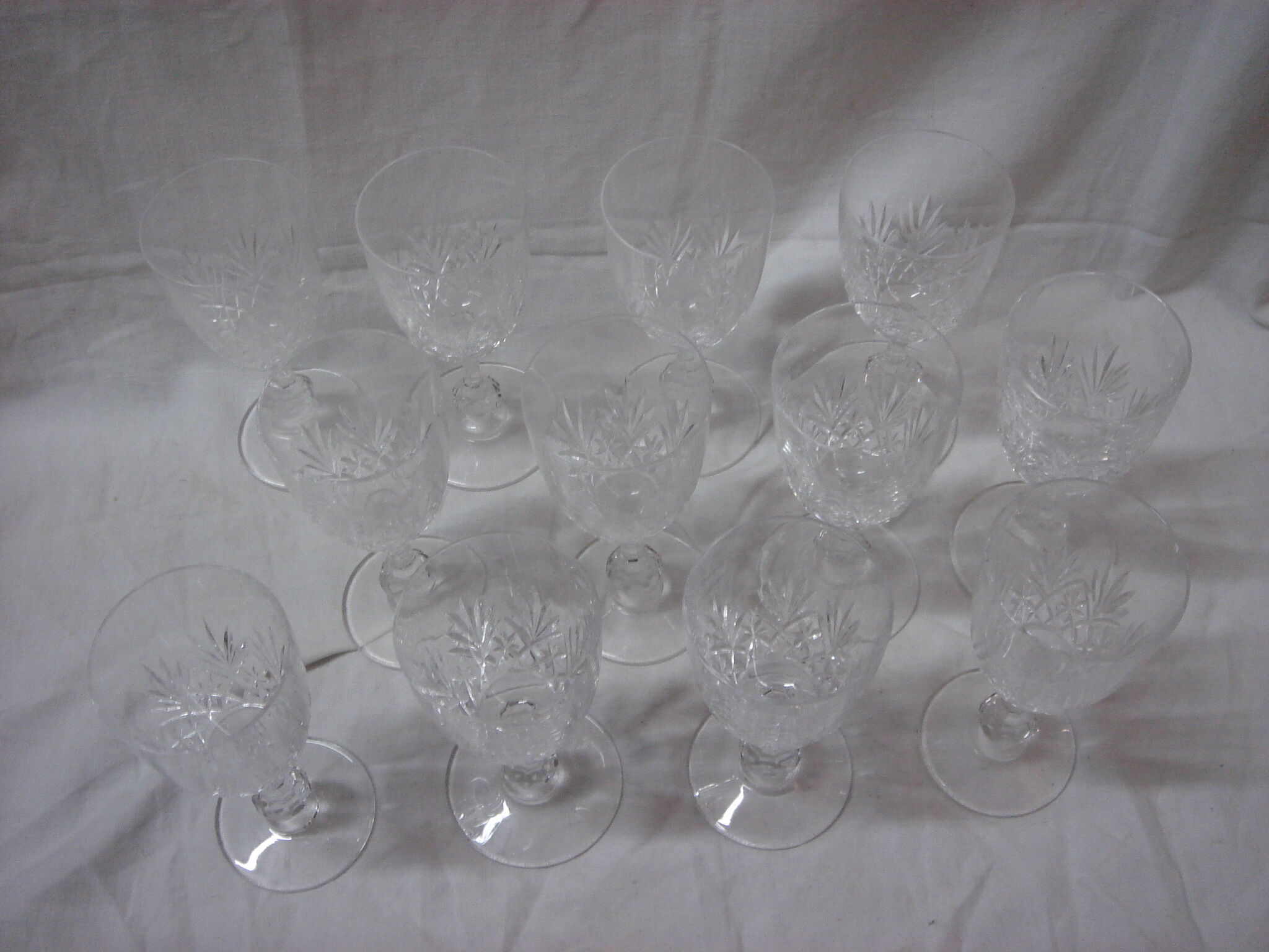 12 crystal stemware St. Louis model Massenet for water or wine