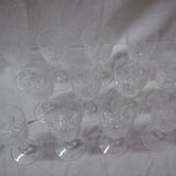 12 crystal stemware St. Louis model Massenet for water or wine