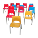 Lot de 14 chaises vintage d'école maternelle