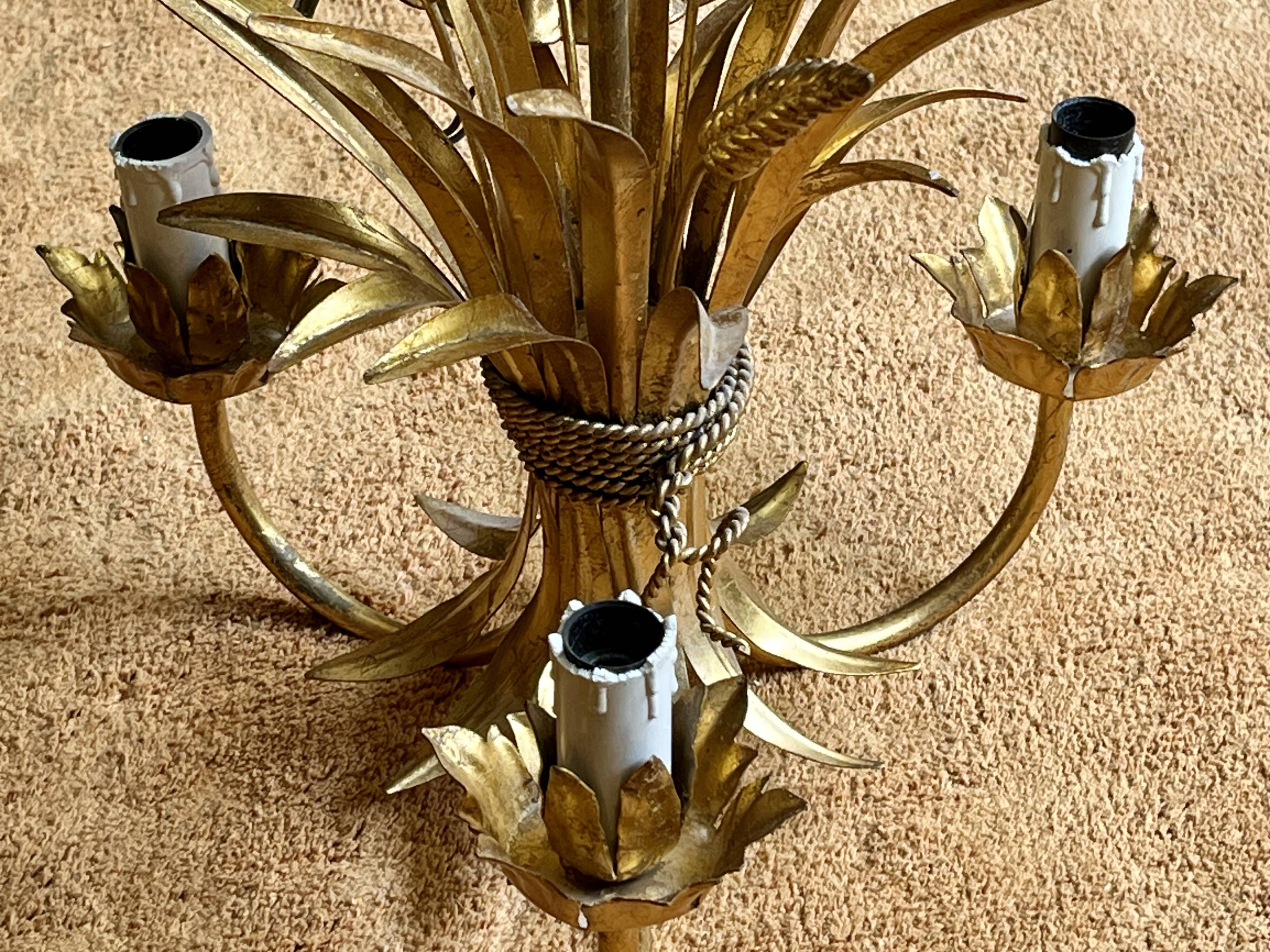 Lustre épis de blé style Hans Kögl - Hollywood Regency, années 70