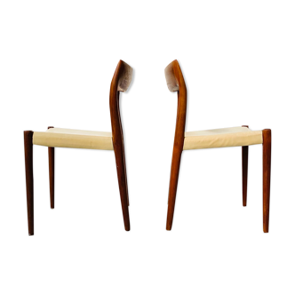 Set of 2 chairs #77,  by Niels O. Møller for JL Møllers Møbelfabrik, 1950