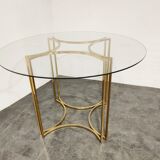 Vintage brass dining room set by Belgochrom, 1970s