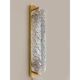 Pair of Gold Wall Sconces With Blue Graniglia Murano Glass