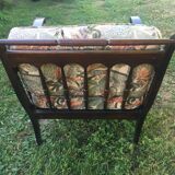 Black wood armchair and canning