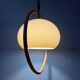 Mid-century bamboo Dijkstra space age mushroom pendant lamp