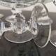 Set of 8 red wine glasses on crystal legs decorated with grapes and vine branches Luminarc