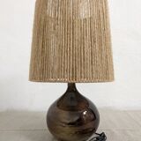Vintage ceramic lamp and jute rope