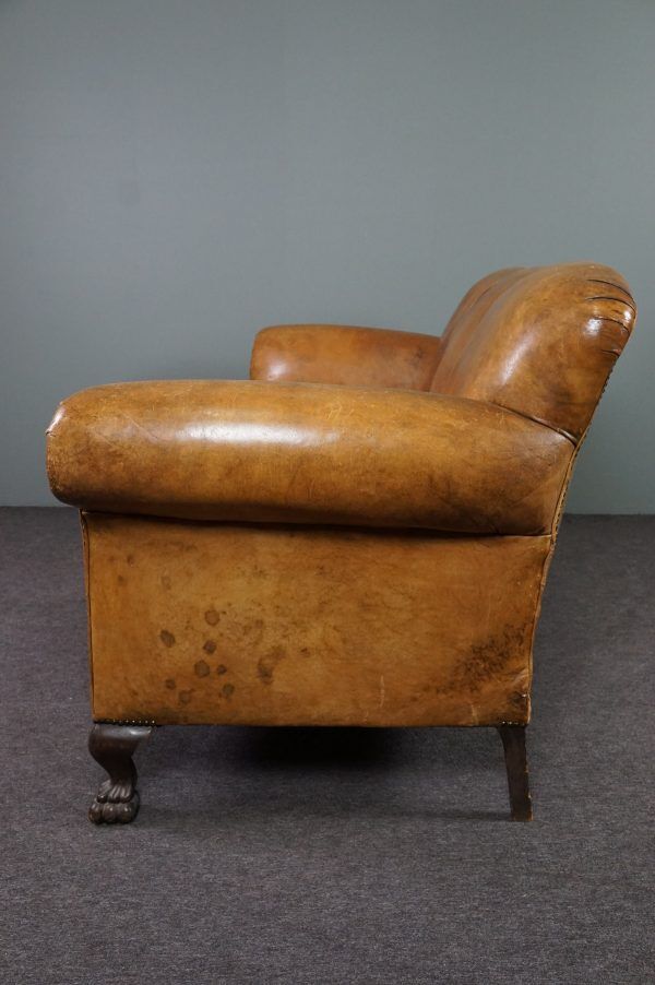 3-seater antique sheepskin sofa full of character