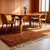 Moroccan rug in cognac brown wool 150/250cm