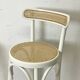 Paire de tabourets de bar bois et cannage