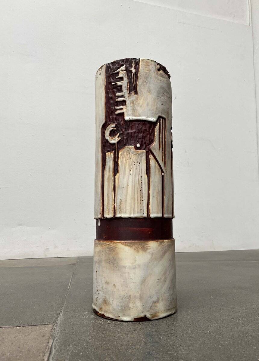 Mid-Century Modern German Studio Pottery Floor Vase by Helmut Friedrich Schäffenacker for Schäffenacker Keramik, 1960s