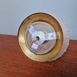 Art Deco ceiling light in transparent satin glass, 1920s-30s