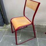 Vintage metal and wood school chairs adult size