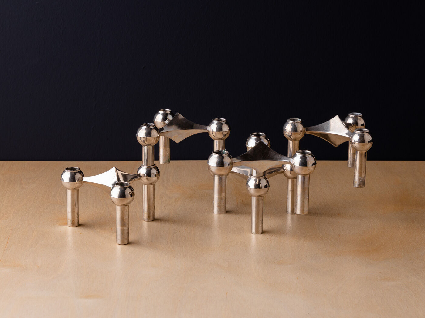 Stoff Nagel candle holders