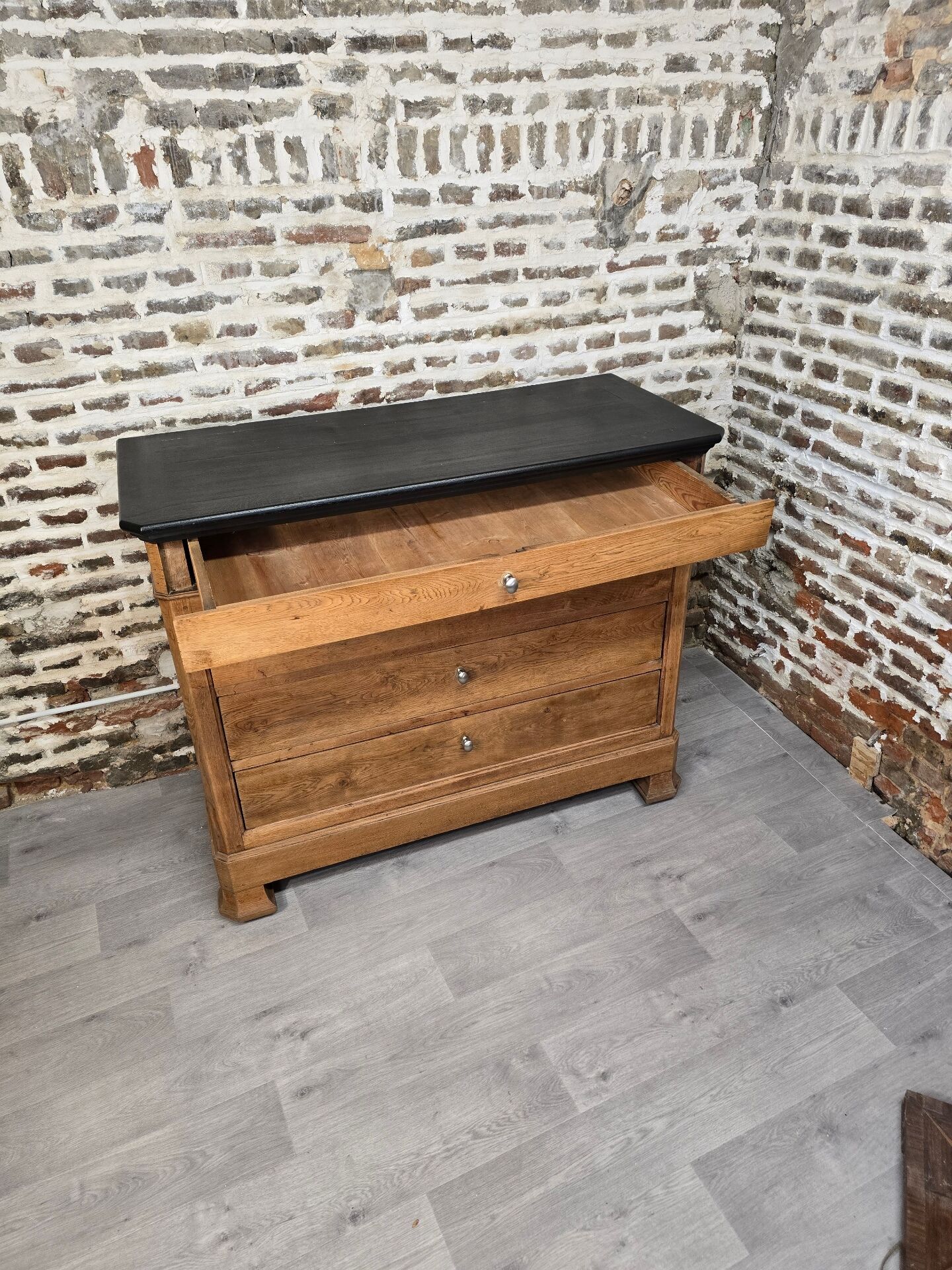 19th-century oak commode