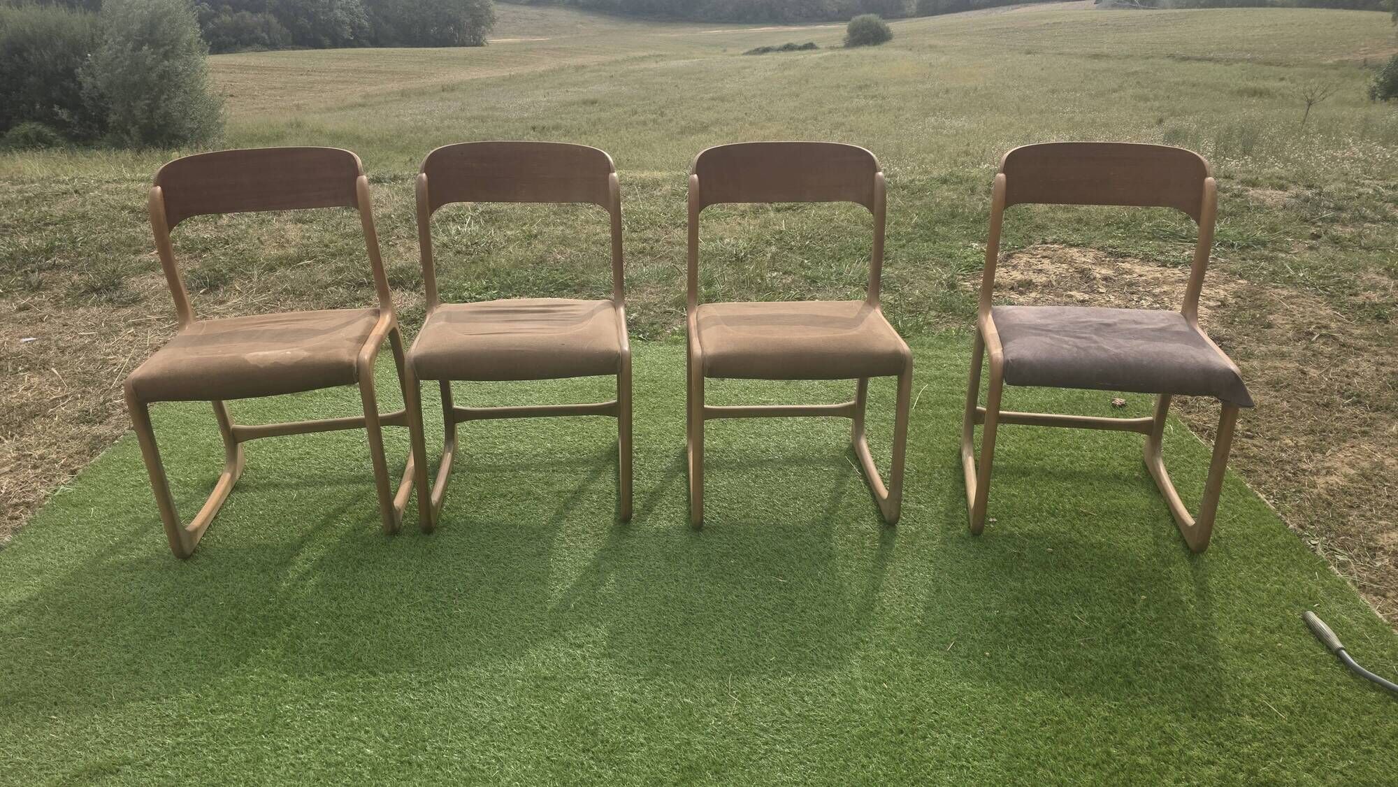 4 chaises Baumann modèle Traîneau