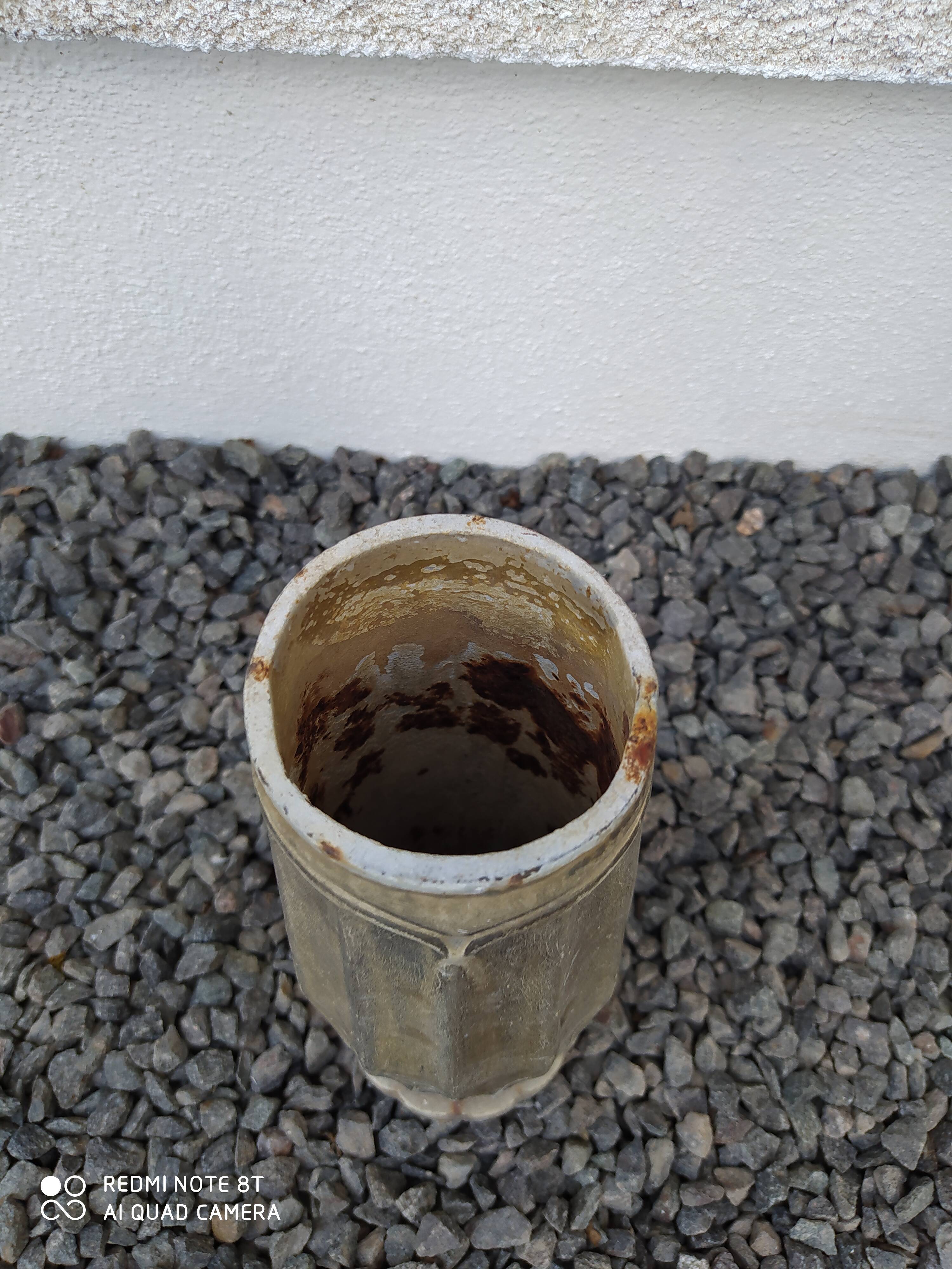 Old vintage cast iron vase