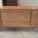 Enfilade 4 portes 1950-1960 pieds compas merisier