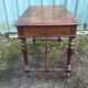 Vintage oak desk table with 2 drawers