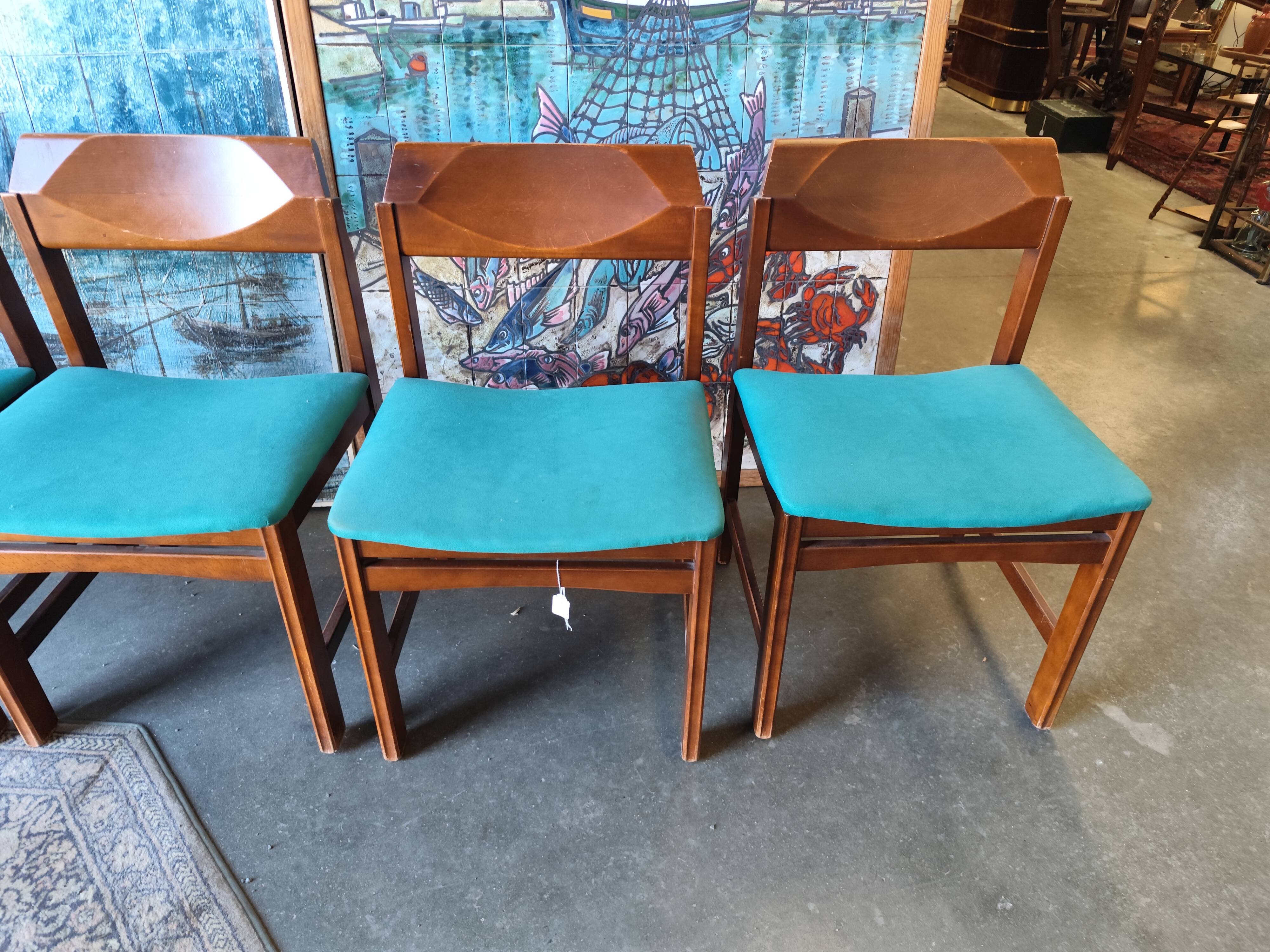Four vintage Italian chairs from the 1980s