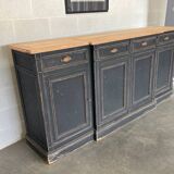 Old sideboard with four doors and four drawers