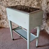 Table d'instruments médicaux en métal et verre, années 1960