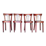 Set de 4 chaises bistrot Art Deco par Fischel 1937