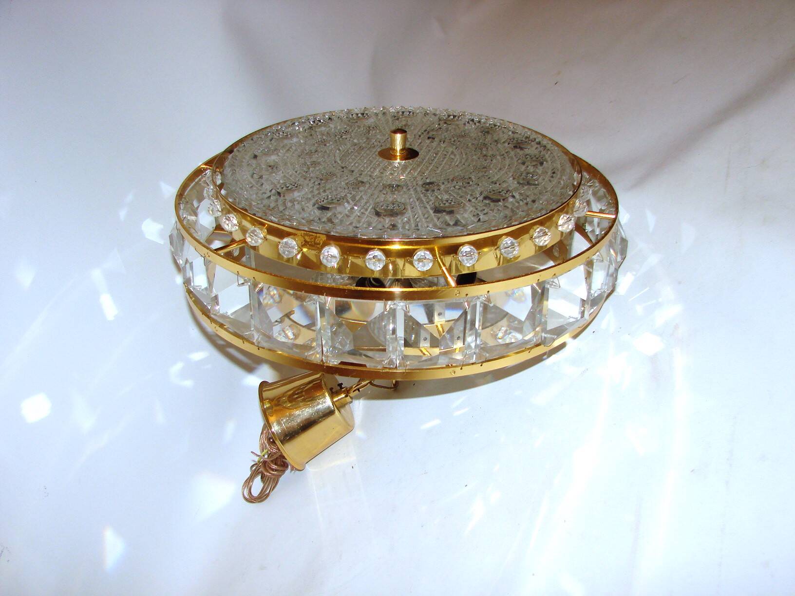 Crystal pendant lamp Proj. Carl Fagerlund for Orrefors, Sweden, 1960s