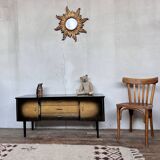 Enfilade look scandinave 1960 vintage bi couleur - vintage - pieds fuseaux