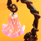 Art nouveau era wrought iron lamp tripod foot, decor foliage and roses