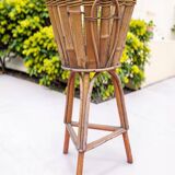 1960s rattan plant stand