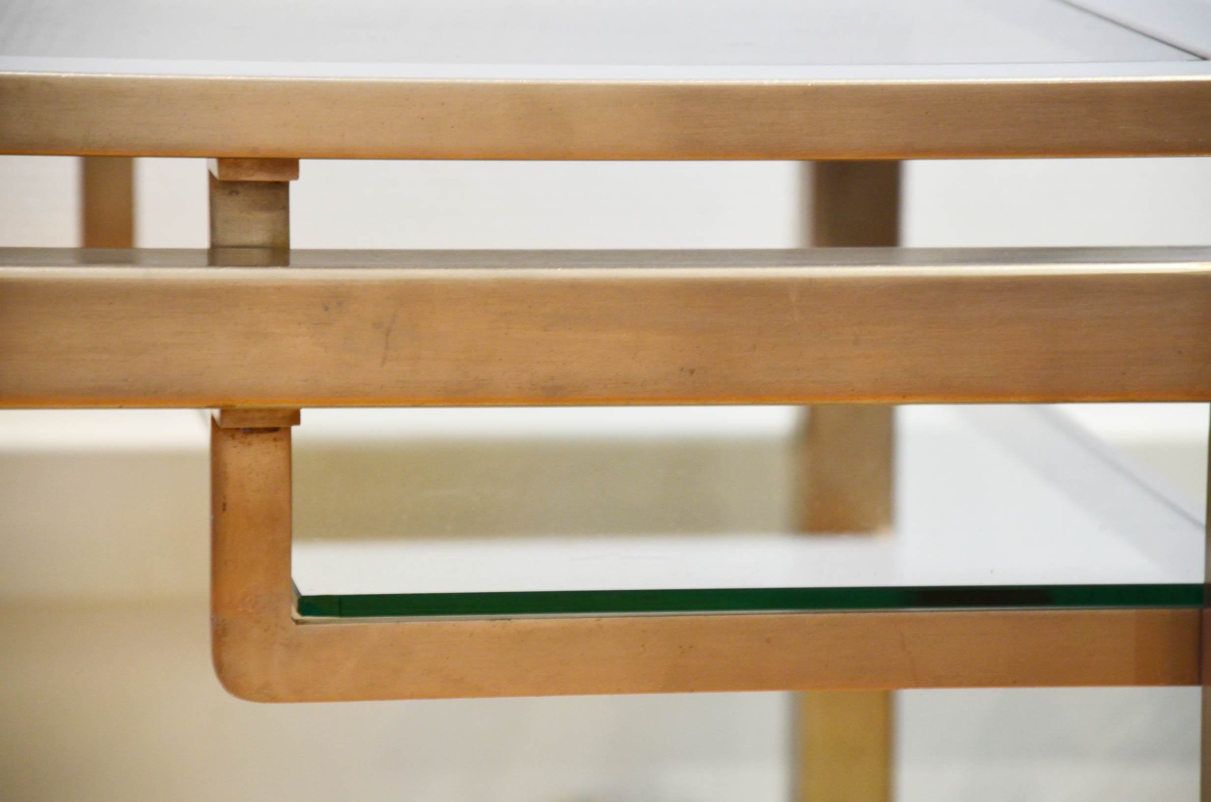 Jansen House coffee table by Guy Lefèvre steel glass 1970